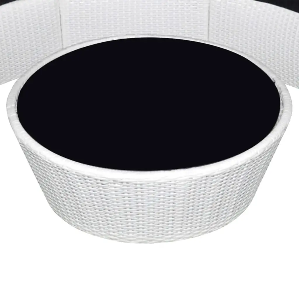 VidaXL Garden Lounge набор круглый поли ротанга белый|poly rattan|lounge setgarden lounge |