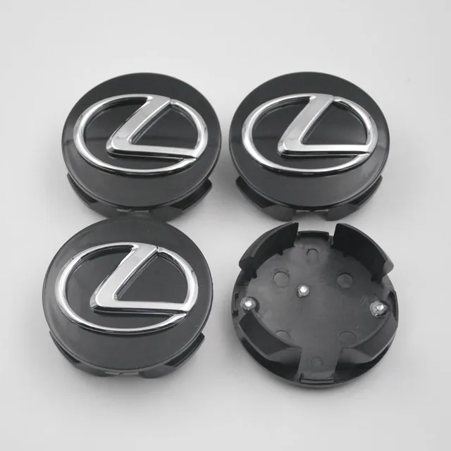 4Pcs 62mm/63mm Silver For Lexus Wheel Center Hub Caps Wheel Emblem