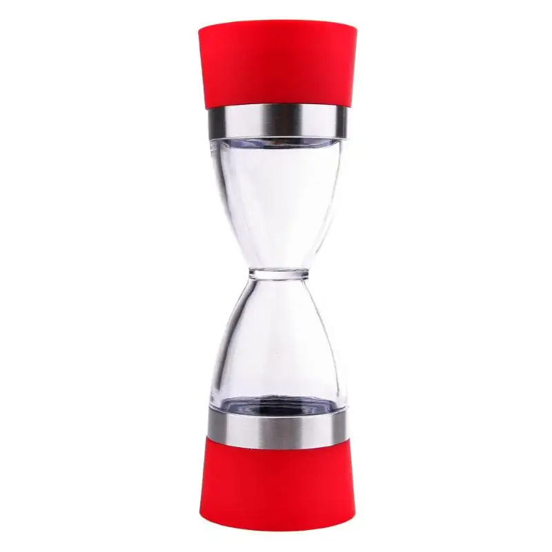 2 In 1 Manual Pepper Mill Salt Pepper Spice Mill Grinders Hourglass Shape Salt Pepper Mills Cooking Tools Kitchen Gadgets - Цвет: 02