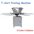 6 farbe 6 Station T shirt Siebdruck Maschine Kommt mit Basis Gute Qualität Drucker auf