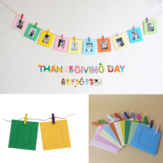 10pcs Lot 3 Inch Colorful Diy Wall Hanging Cute Paper Photo Frame 10pcs Lot 3 Inch Colorful Diy Wall Hanging Cute Paper Photo Frame With Rope Wood