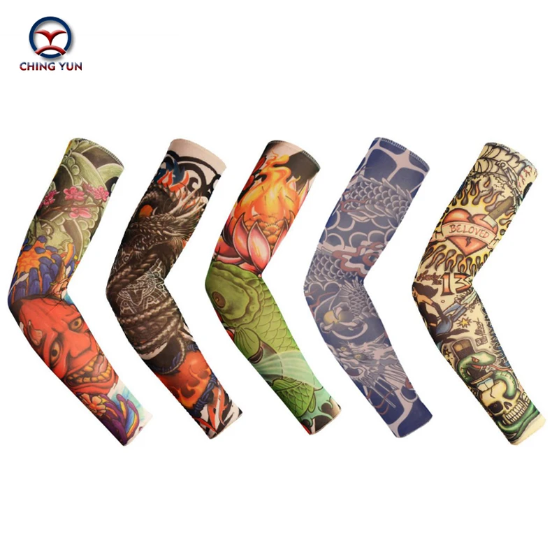 CHING YUN New Fashion Tattoo Sleeves Arm Warmer Unisex UV Protection Outdoor Temporary Fake Tattoo Arm Sleeve Warmer Sleeve