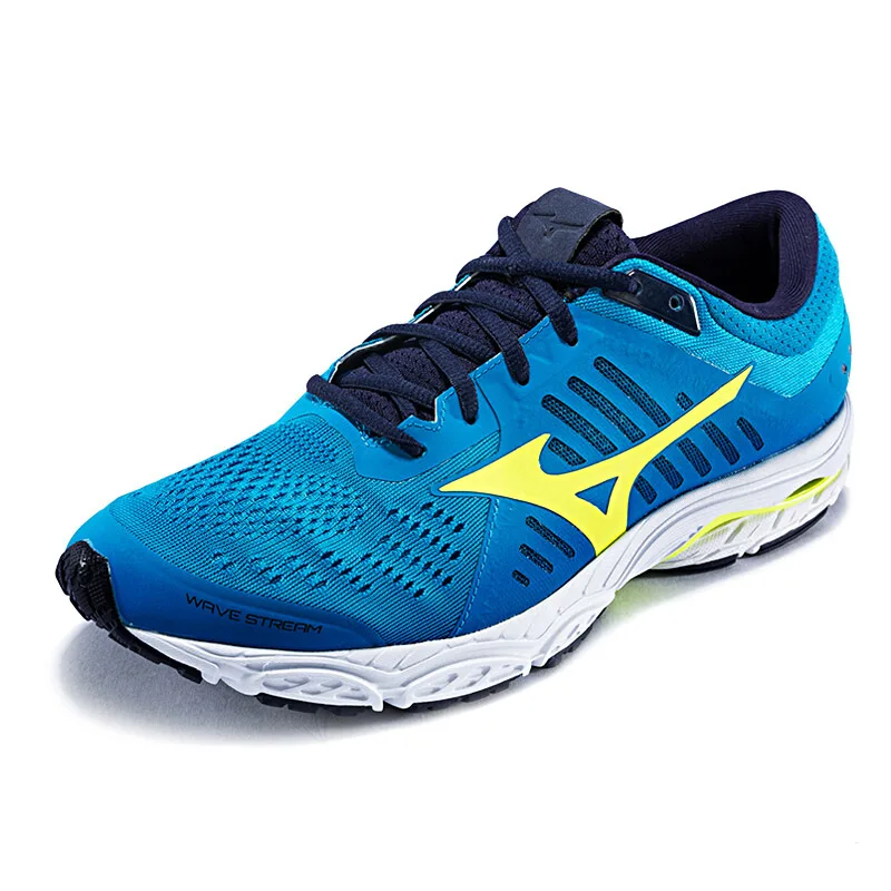 MIZUNO Для мужчин поток амортизирующие кроссовки Поддержка дышащая обувь синего