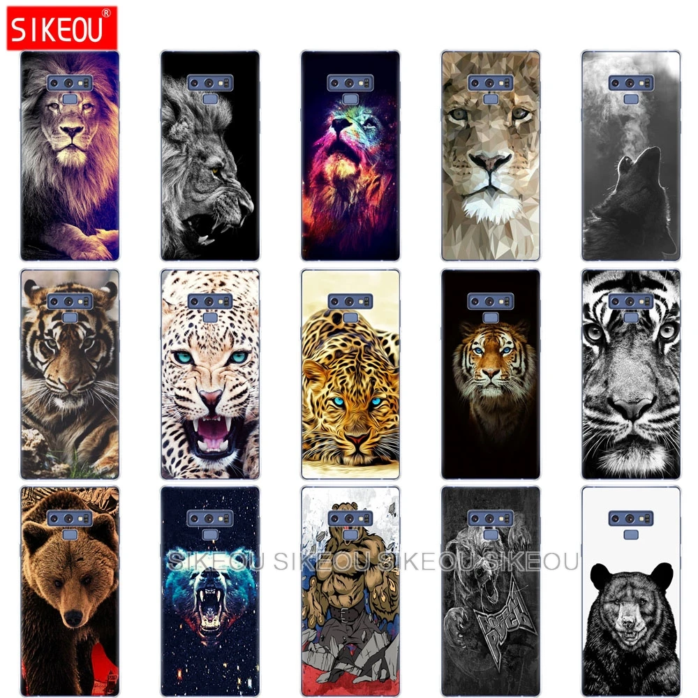 

Silicone Case For Samsung Galaxy Note 9 For Samsung Galaxy Note 9 Note9 Samsung Note 9 soft cases wolf tiger lion Leopard bear