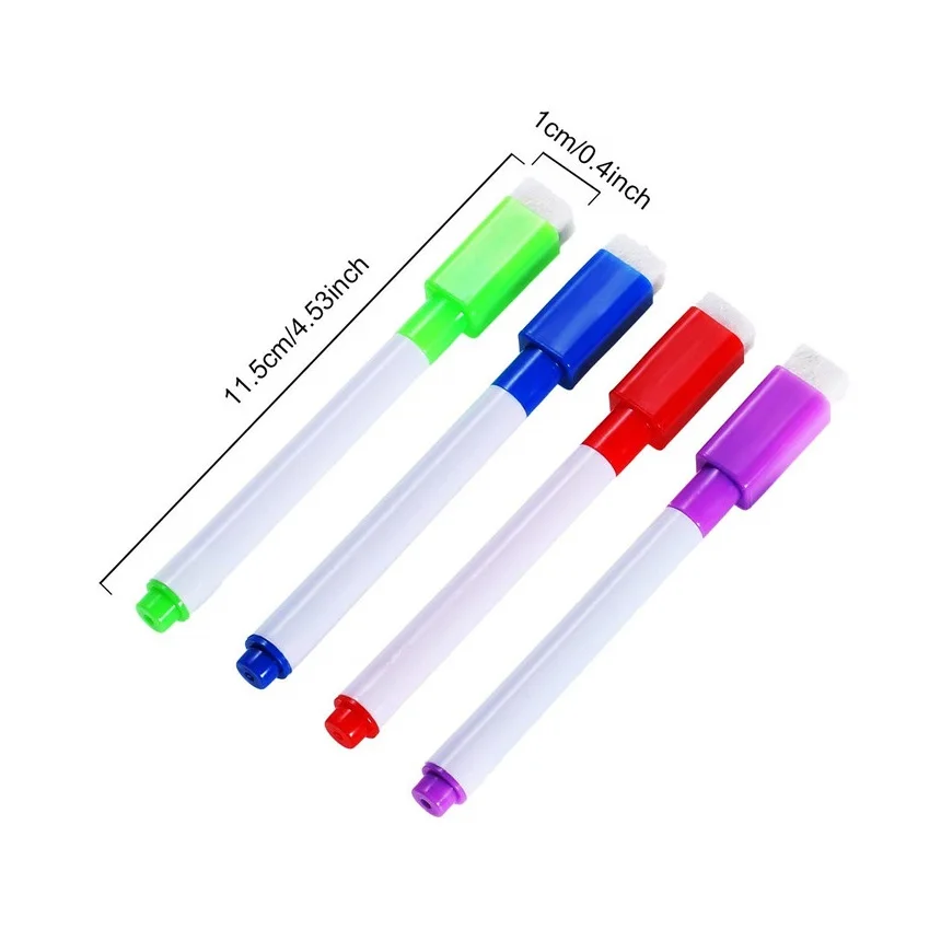 10 шт. маркерная ручка для магнитной доски, белая ручка для доски, сухая салфетка, Тонкое Перо с ластиком, резиновая магнитная ручка, кисточка, ручка для рисования