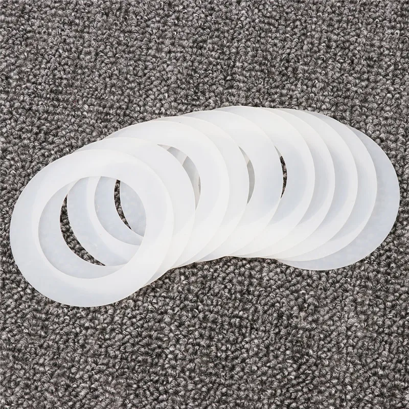 10Pcs Food Grade Silicone Sealing Ring Reusable Airtight O Rings Elasticity Washer Gasket for Leak Proof Storage Mason Jar Lids