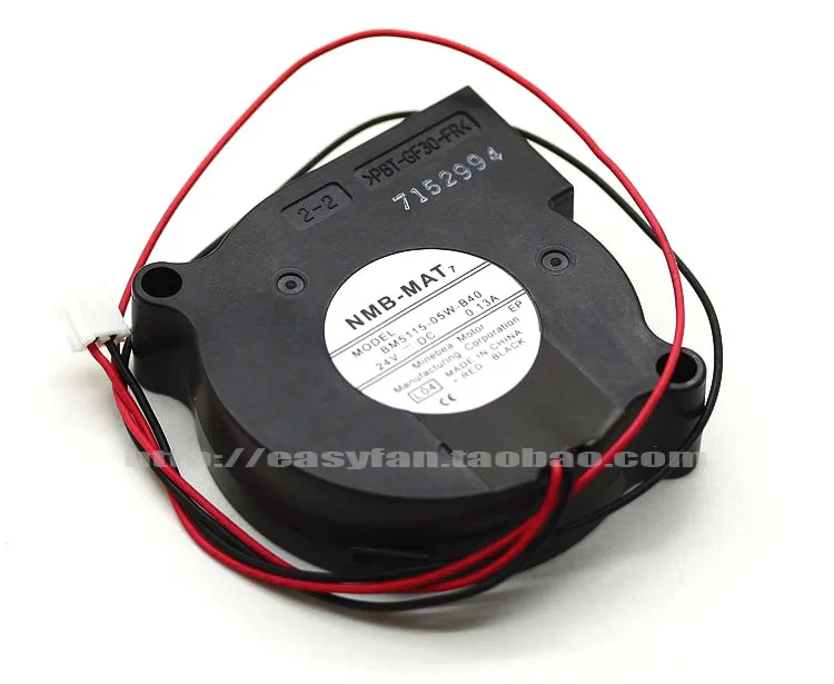 

NMB-MAT BM5115-05W-B40 L04 DC 24V 0.13A 50x50x15mm Server Cooler Fan