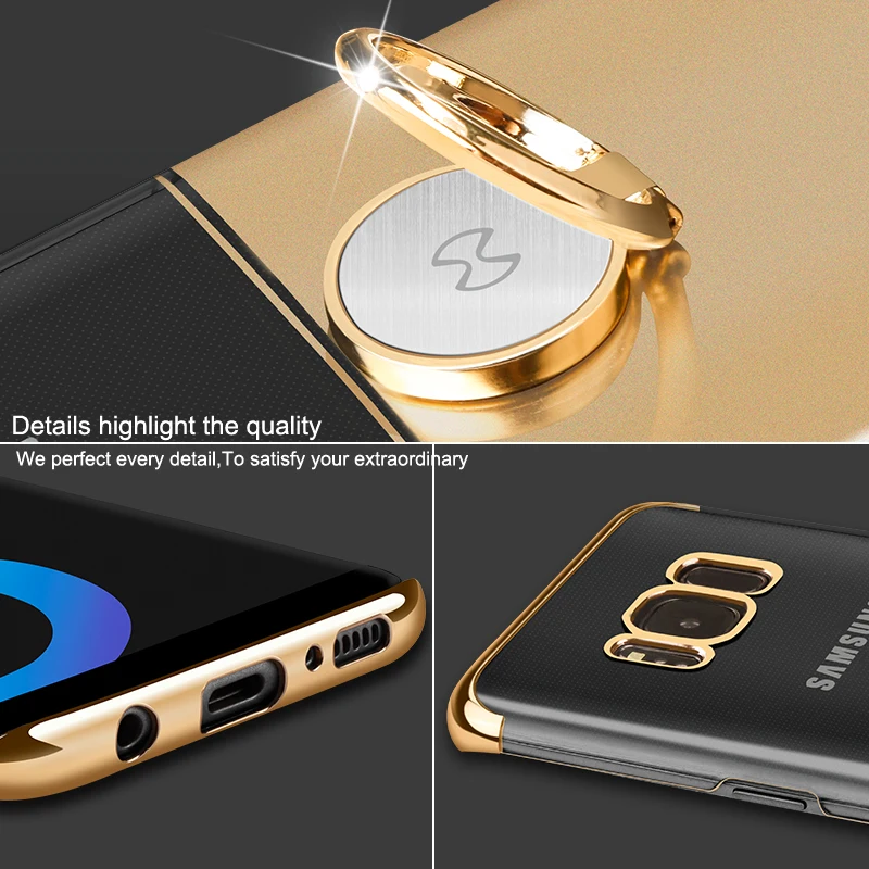 Xundd Protective case for Samsung Galaxy S9 S9 Plus For Galaxy s8 s8 plus cover with ring holder fit for Magnetic car holder