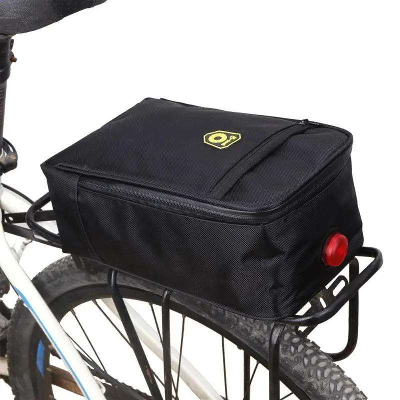 

B-SOUL Splashproof Bicycle Back Seat Bag Rear Trunk Pouch Handbag with Light MTB Saddle Pouch Rear Rack Tail Back Seat Storage