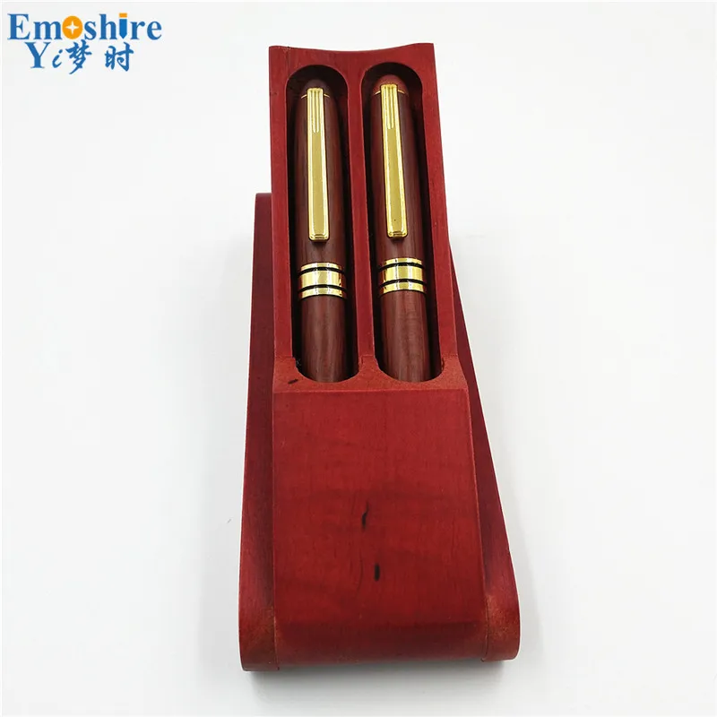 Emoshire Factory direct sales mahogany signature pen sets wooden office stationery company gifts free customization (6)