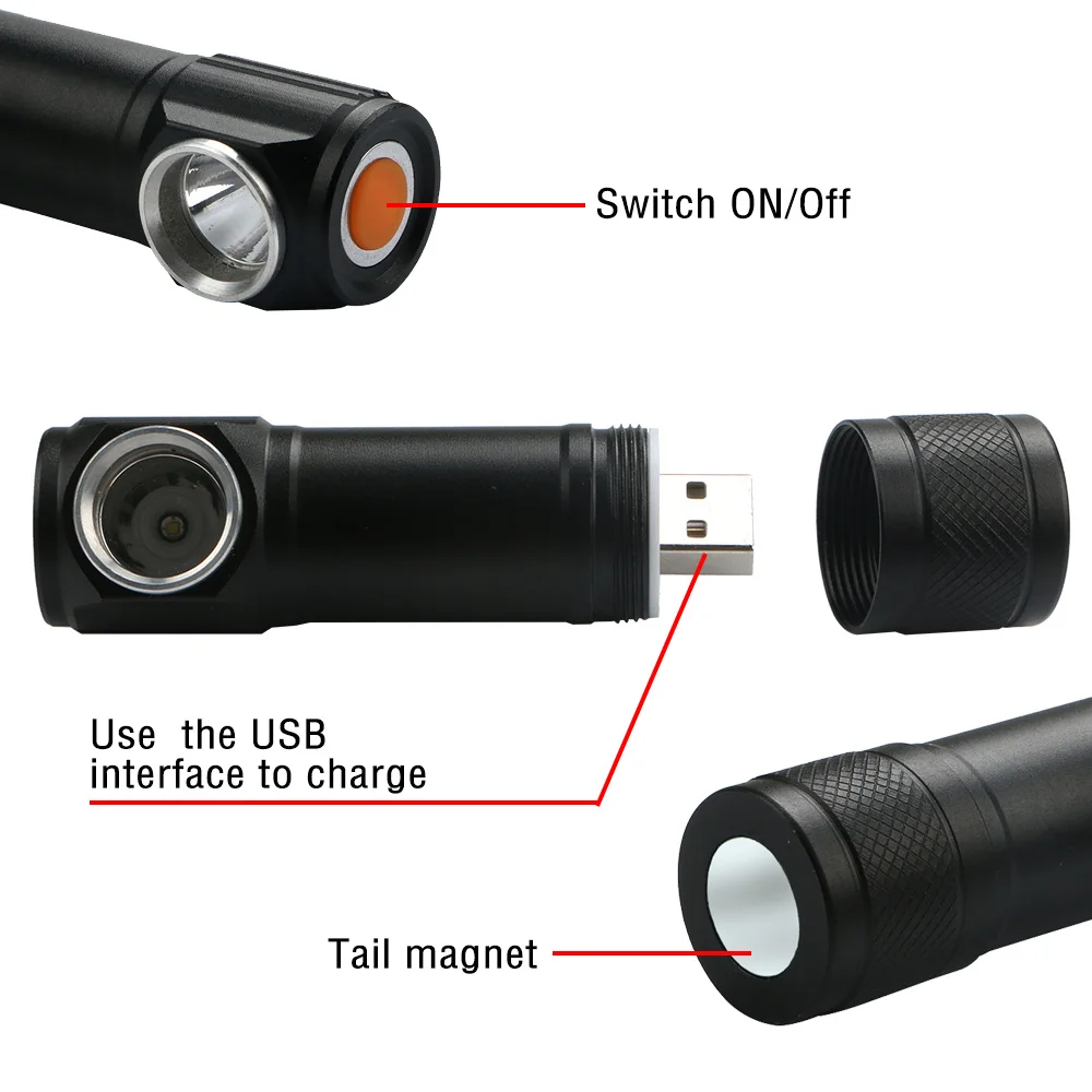 Перезаряжаемые Q5 светодио дный фонарик USB зарядки фар 1000LM светодио дный Водонепроницаемый Открытый лампы для рыбалки кемпинг