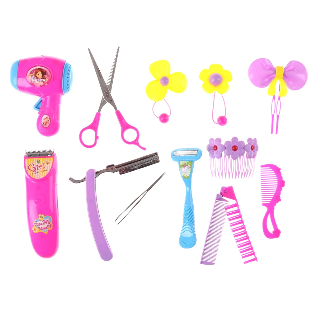 

1set Makeup Toys Simulation Dressing Table Hairdressing Kits Pretend Play Makeup Set Preschool Kids Gift Toy Game