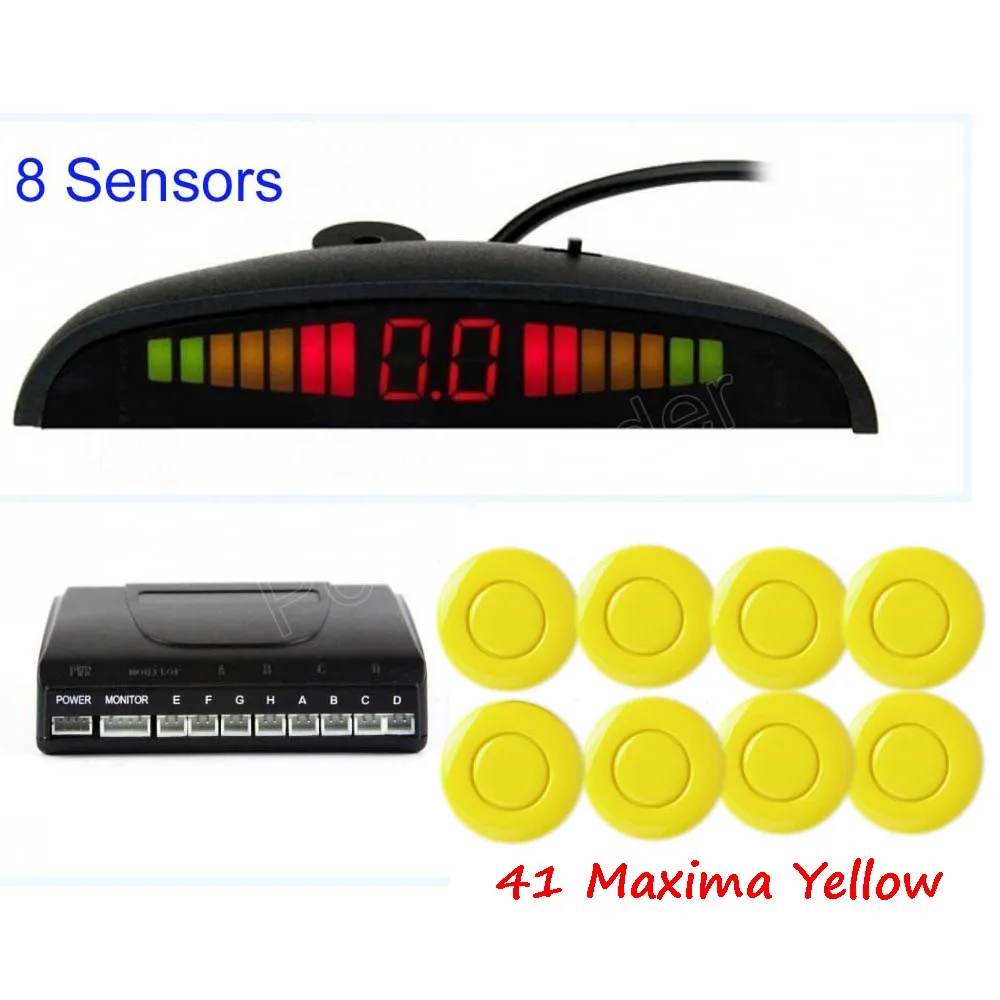 Reverseradar 8 Sensors car Reverse Backup Radar Kit LED Display Monitor