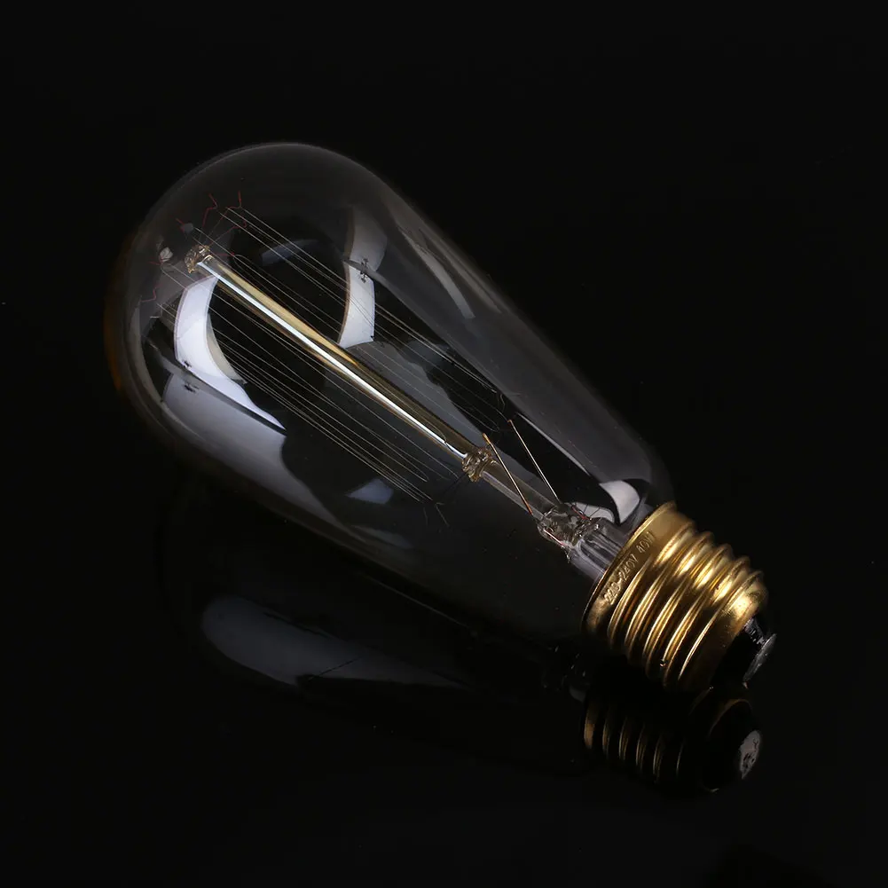 Powerful E27 40W Tungsten Filament Bulb Lamps ST64 AC220 240V Droplight