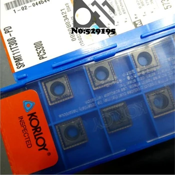 

Original korloy SPMT11T308-PD PC5300 Carbide Inserts SPMT 11T308 Lathe Cutter Tools 10pcs CNC Lathe Tool for Turning Tool Holder
