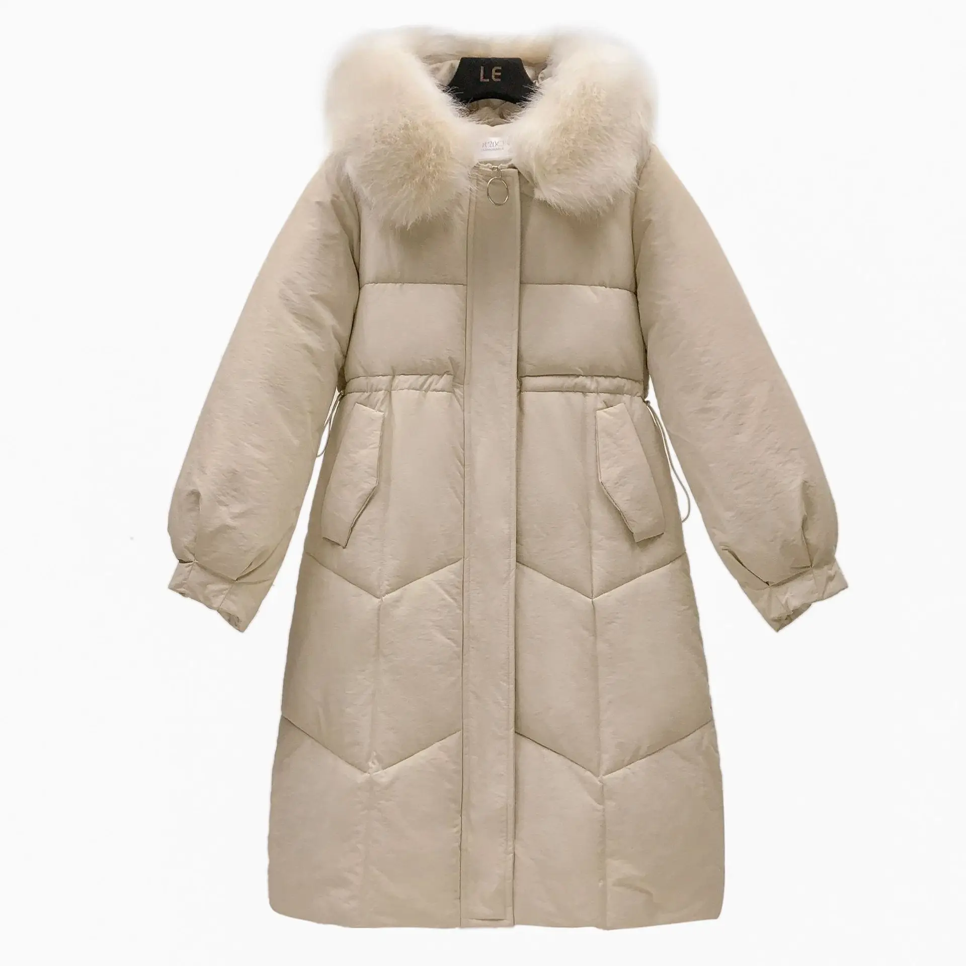 Горячая Распродажа, зимняя толстая одежда с меховым воротником, новое утепленное пуховое пальто для девочек, облегающее теплое пальто с большим меховым воротником, 6906