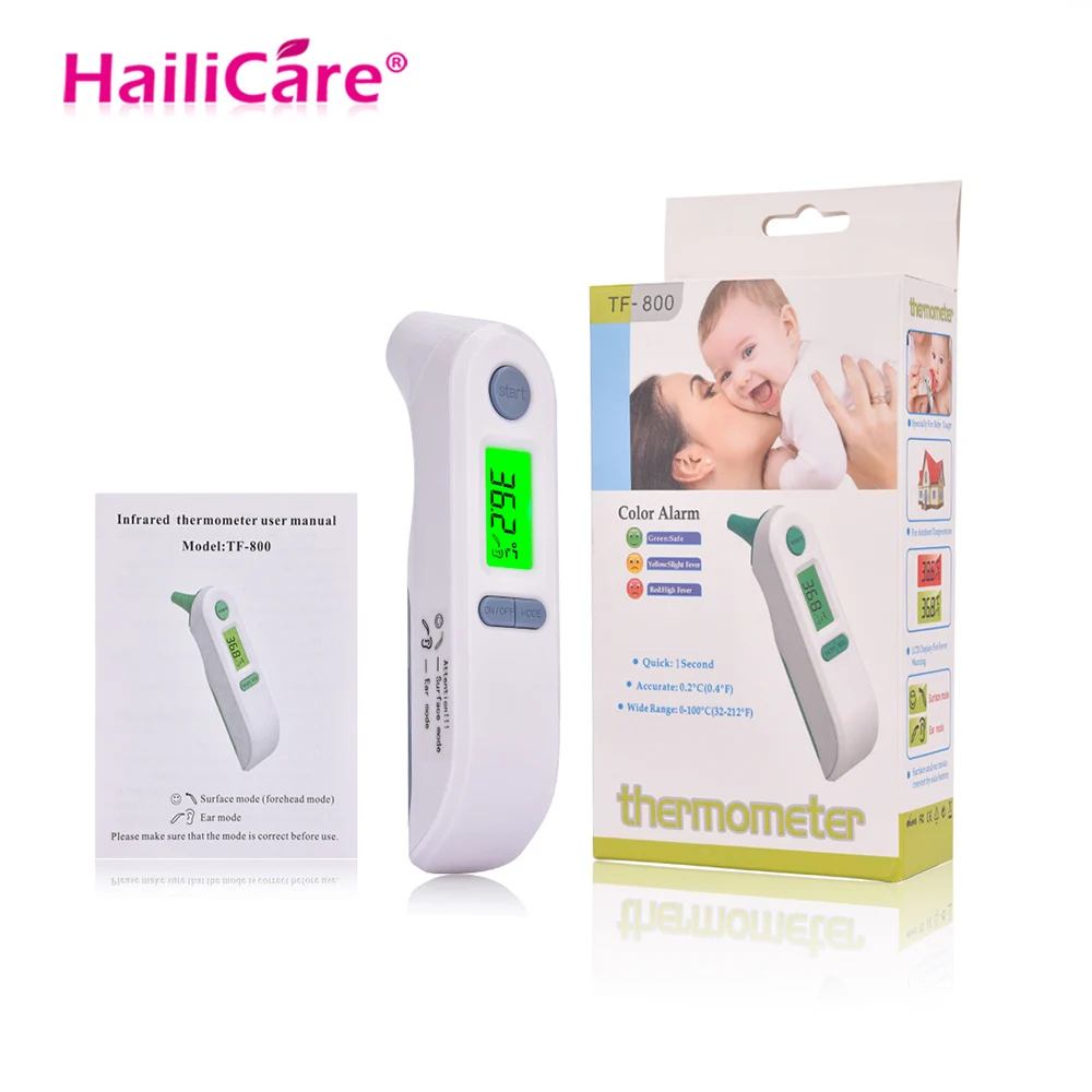 

Ear Thermometer LCD Forehead Ear Body Infrared Digital Thermometer Baby Adult Fever Alarm Medical Household Health Monitors Care