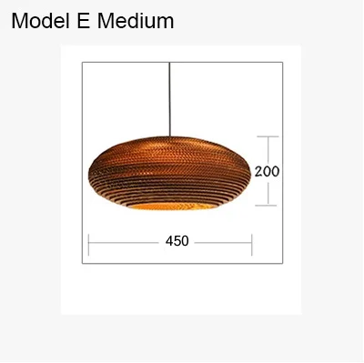 Креативная винтажная бумажная лампа-кулон соты, украшение для внутреннего бара, Освещение E27, держатель лампы 110-240 в - Цвет корпуса: Model E Medium