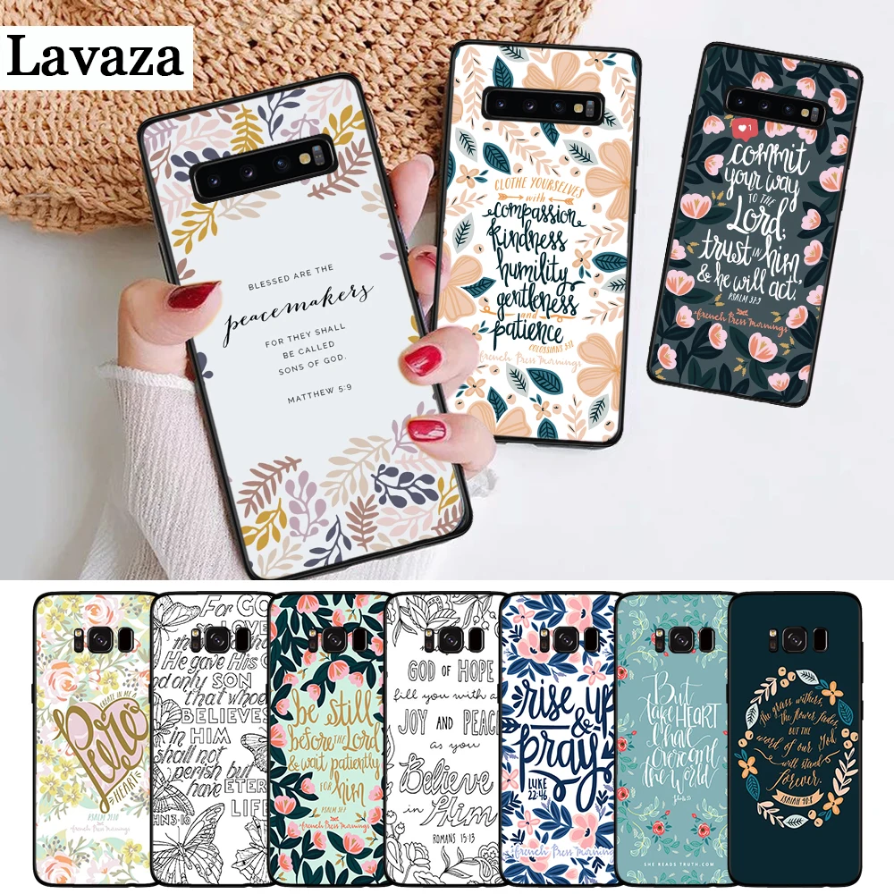 

Lavaza Bible verse Philippians Jesus Silicone Case for Samsung S6 Edge S7 S8 Plus S9 S10 S10e Note 8 9 M10 M20 M30