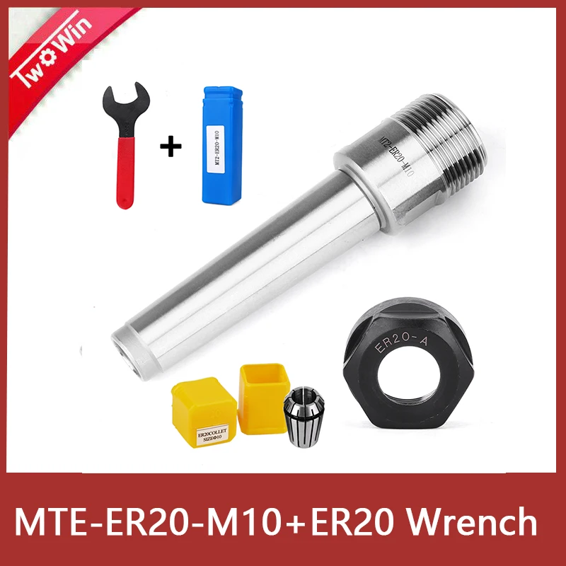 

1pcs MT2 ER20 M10 MTB2 Collet Chuck +1pcs Wrench for CNC Milling Lathe