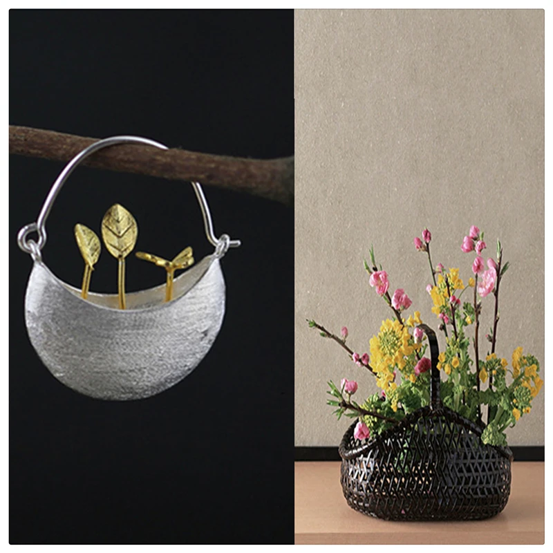 Lotus Fun Real 925 Sterling Silver Natural Creative Handmade Fine Jewelry My Little Garden Drop Earrings for Women Brincos