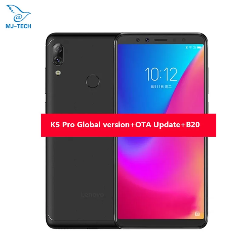 Глобальный lenovo K5 Pro L38041 ram 4G 5 99 дюймов 2160*1080 18:9 экран SDM636 ZUI 0 Android 8 1 4050 мАч 4 камеры