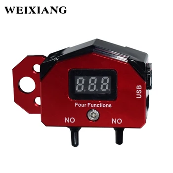 

4 in 1 Motorcycle Handlebar Control ON-OFF Push Button Switch With Voltage Displayer USB Charger For iPhone Cell Phone Mobiles