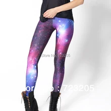 Лидер продаж модные женские туфли Разноцветные Galaxy Печатные Джинсы-стретч брюки-леггинсы пикантный галактические легинсы