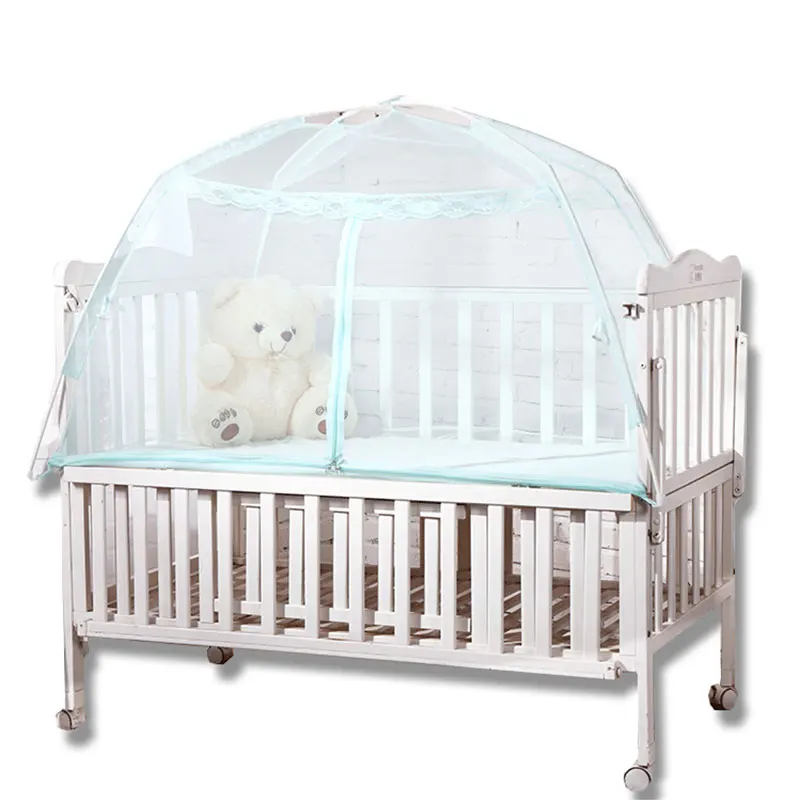 Portable Mongolian Yurt Mosquito Net Baby Bedding Zipper Door Infant