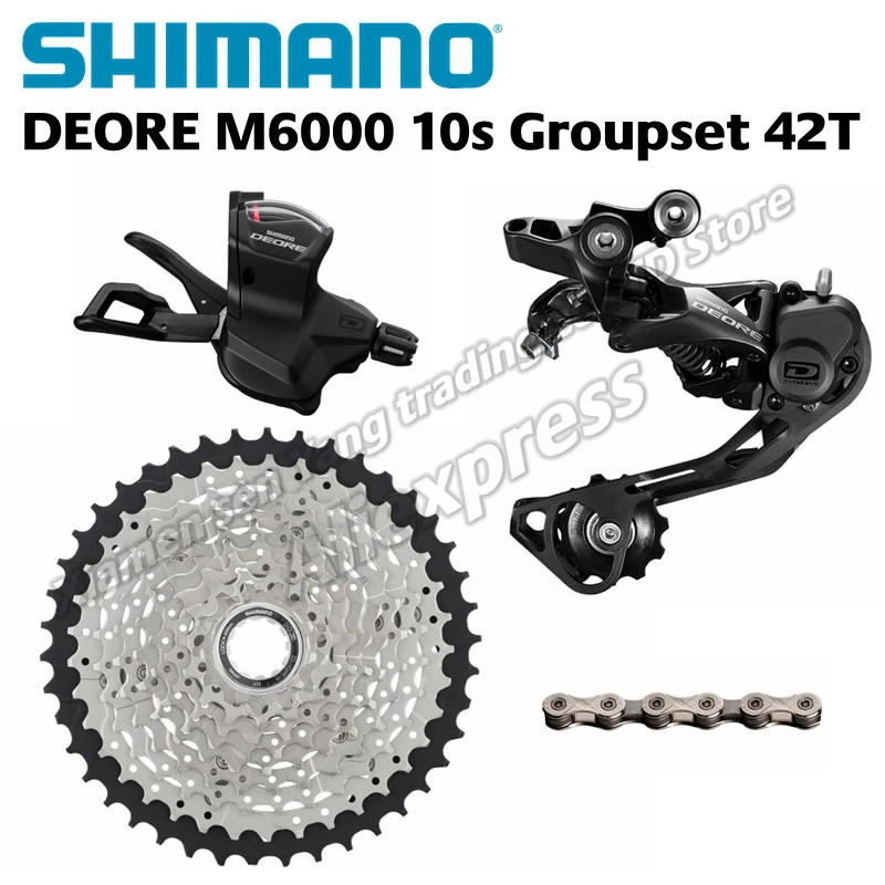 Shimano DEORE M6000 10s триггерный переключатель передач+ задние Переключатели переключения передач+ HG500-10 42T кассета+ KMC X10 цепь Группа. Модернизированный M610