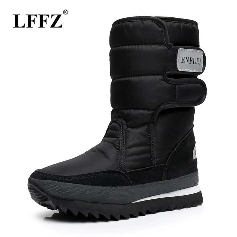 Lzzf/осень-зима, Модные ботильоны для женщин, зимние сапоги, черные меховые короткие женские сапоги на плоской подошве, женская обувь, большие размеры
