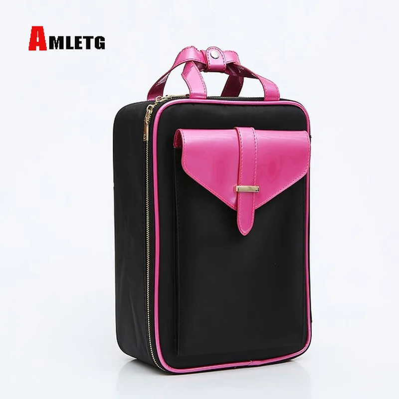 

AMLETG Cosmetic Bag Sorting Bag Cosmetic Case Professional Travel Lady Makeup Large Capacity Cosmetic Bag Makeup Artist Neceser