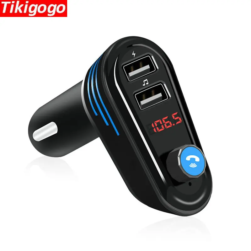 Tikigogo Dual USB 5V 3 1A Car Charger Bluetooth Car Kit Handsfree Call 