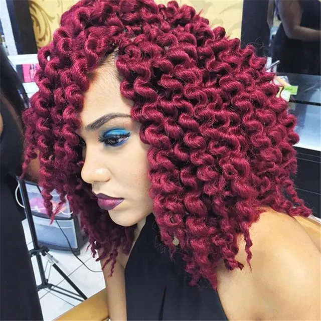 Burgundy of 99J colors Havana Twist Braids Crochet Hair 12 Strands/Pack