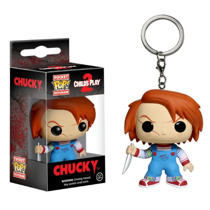 chucky FUNKO POP, Новое поступление, Мстители, Игра престолов, Аладдин, История игрушек, стена-е, Карманный Брелок, фигурки, игрушки для детей - Цвет: chucky