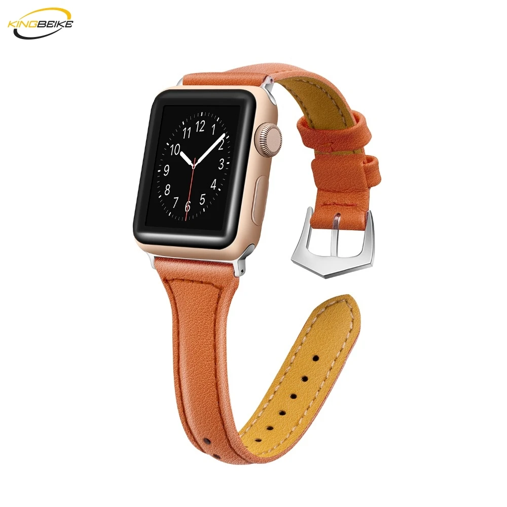 

Pure Fresh Style Genuine Leather Watchbands For Apple Watch 1/2/3/4 Series Replacement Band Wristwatch Strap 38mm/42mm/40mm/44mm