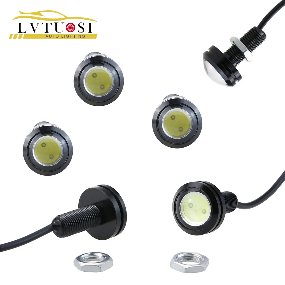 

2pcs/pack Parking light 23mm Eagle Eye led car lights DRL Daytime Running Light 12V 9W Fog Tail lamp Waterproof Reverse Lamp