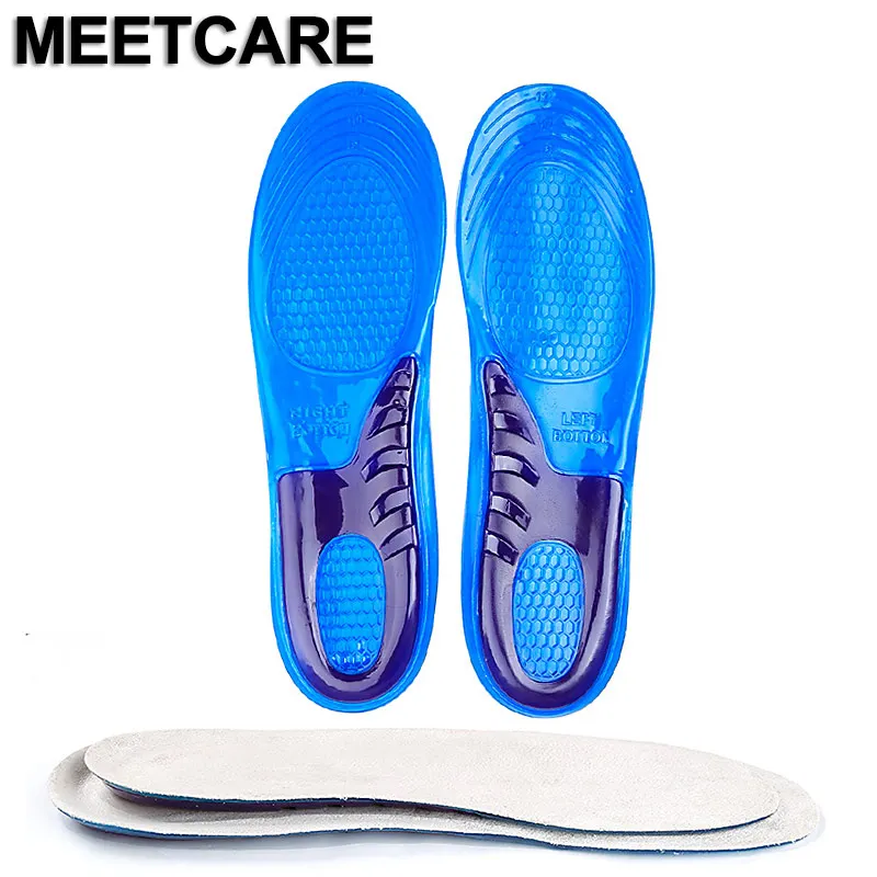 NEW!!! HOT! Feet Protect Damping Shoe Insoles Gel Man Women PU Gel