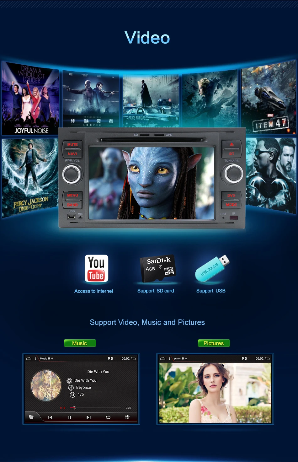 Cheap Bosion 2DIN Car DVD Player Multimedia For Ford Fiesta Ford Focus 2 Mondeo 4 C-Max S-Max FusionTransit Radio GPS Navigation 16