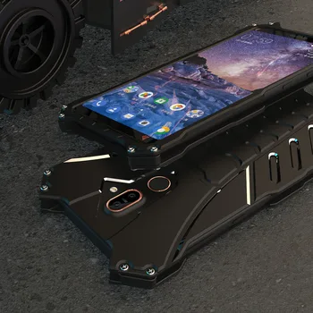

Metal Aluminum Bumper For Nokia 7 Armor BATMAN Shockproof Protect Phone Shell Case Cover For Nokia 7 Plus Back Cover