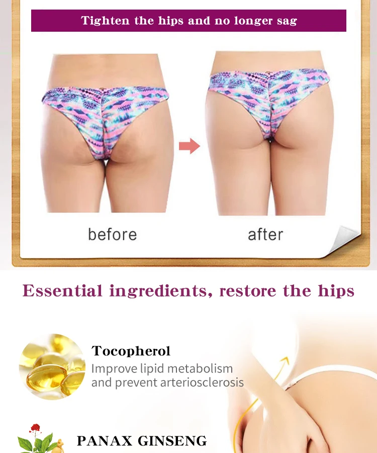 Sexy Buttock Enhancement Cream Firming buttock Effective Shape Hip Curve Improves Back And Leg Pain Eliminate Shape the figure