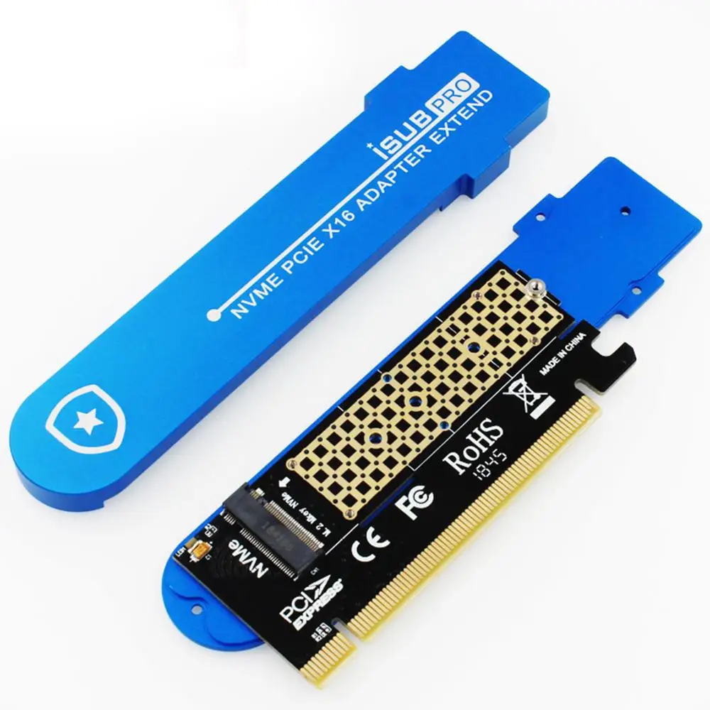 JEYI iSUB PCIE3.0 адаптер x16 PCI E полная скорость M.2 2280 алюминиевый лист теплопроводность
