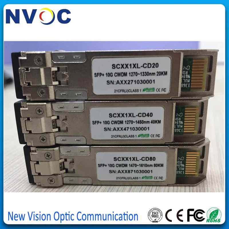 CWDM-SFP +-ER 10G CWDM 40KM SFP волоконно-оптический приемопередатчик Dual Fiber LC 1470 нм ~ 1610 20нм без