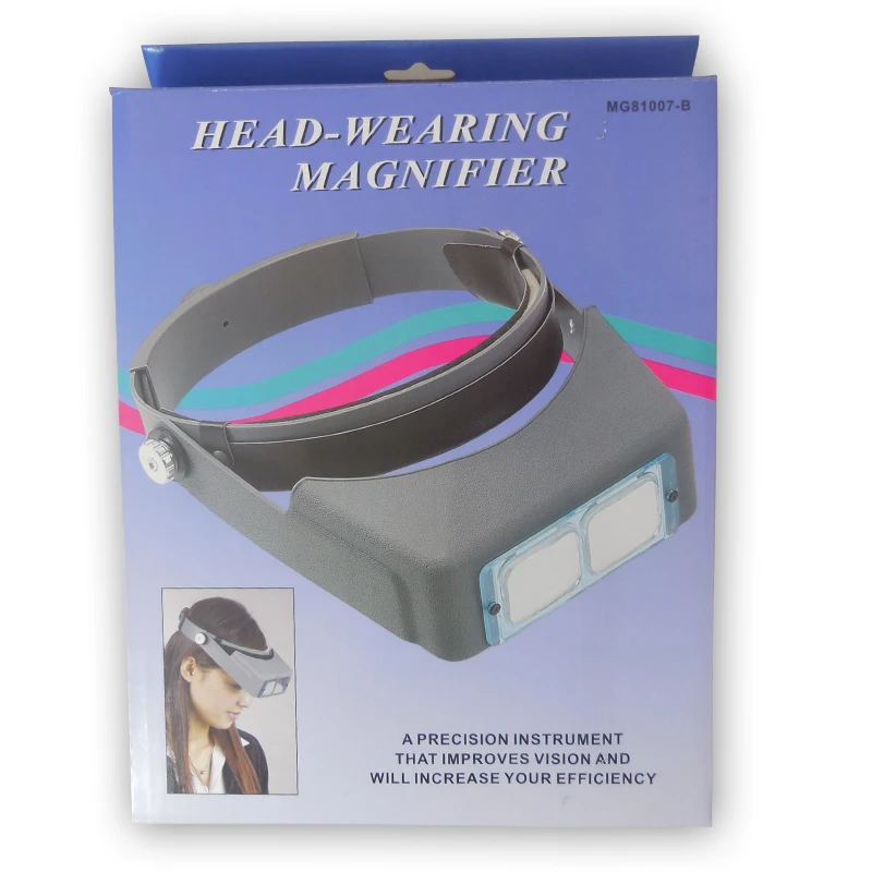 Powerful Magnifying Glasses with 4 Lens Optivisor Headband Magnifier Watch Repair Magnifying Lupa Welding Head Viso Hansfree