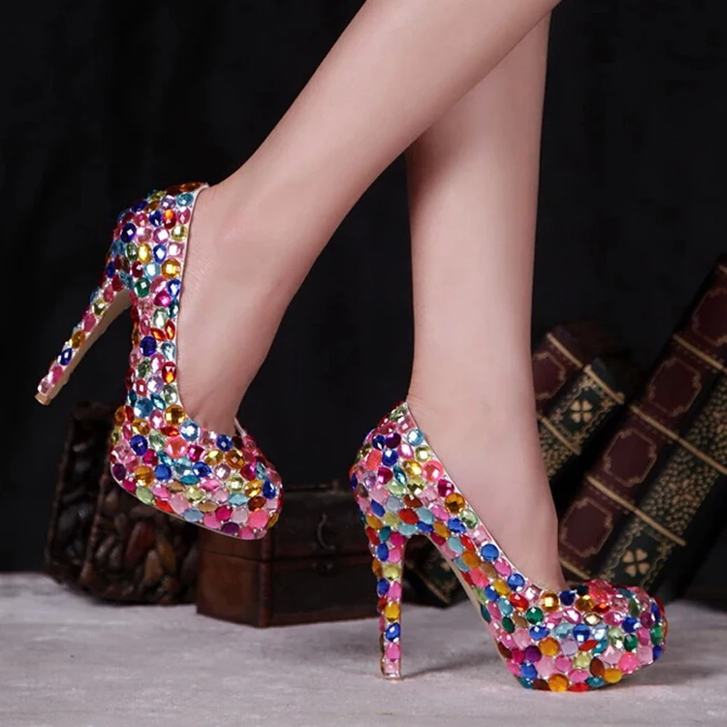 Special Price Multi Color Rhinestone Party Prom Shoes Beautiful Special Price Multi Color Rhinestone Party Prom Shoes Beautiful Wedding Bridal In Women S Pumps From On Aliexpress Alibaba Group