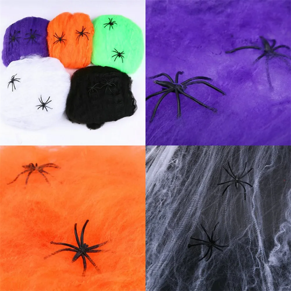 Black Plastic Spider Funny Black Fake Spiders For Halloween Party Haunted House Decor for Kids Children Play Toys
