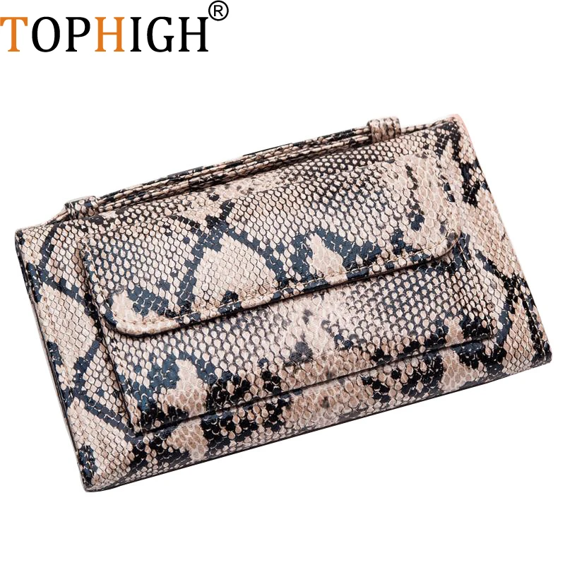 Оригинальные женские кошельки TOPHIGH из воловьей кожи брендовый дизайнерский
