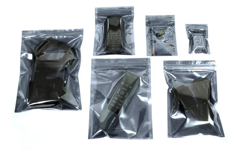 Leotrust 100 шт. антистатическая защитная сумка с молнией Антистатическая сумка для инструментов Самоуплотняющаяся сумка для электронных аксессуаров сумки