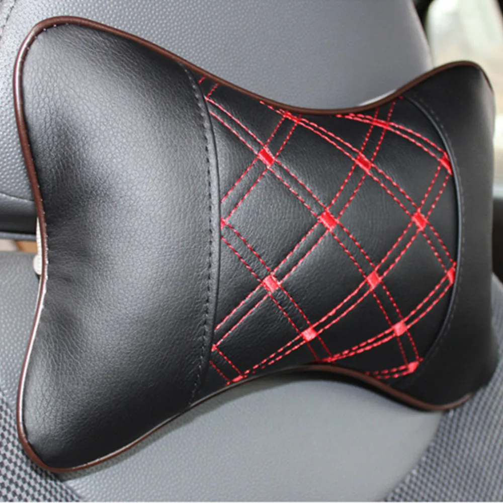 

PU & Cloth Dual Auto Safety Car Headrest Breathe Seat Head Neck Rest Pillow Universal Car Neck Pillow Drop Shipping
