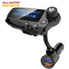 ALLSOME-kit de manos libres para coche, transmisor FM A2DP AUX Audio reproductor QC3.0, carga rápida, compatible con tarjeta TF/reproducción de disco U ► Foto 1/5